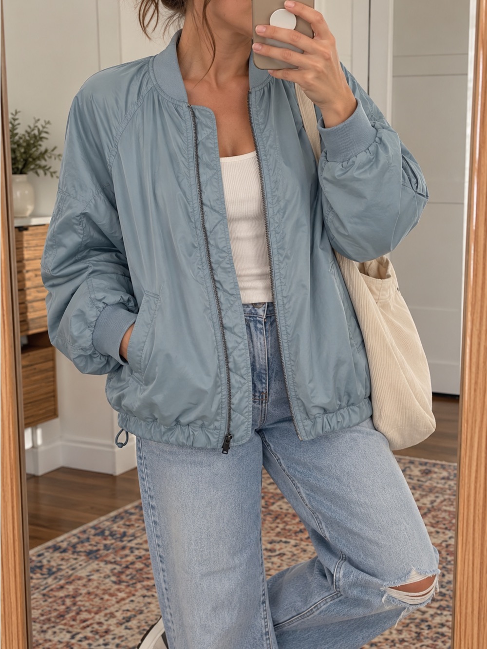 a new day Minty Blue Women's Bomber Jacket